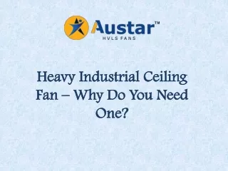 Heavy Industrial Ceiling Fan Manufacturers