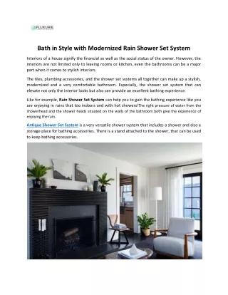 bath in style with modernized rain shower