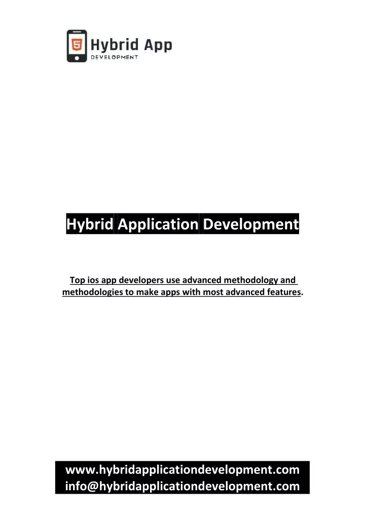 hybrid application development