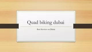 Quad biking dubai