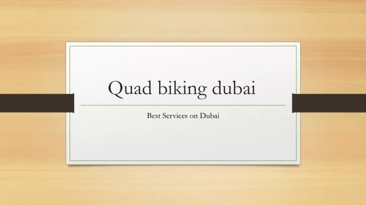 quad biking dubai