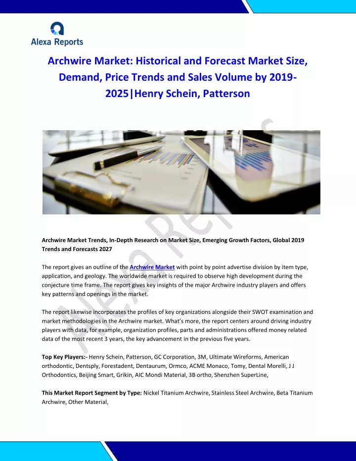 archwire market historical and forecast market
