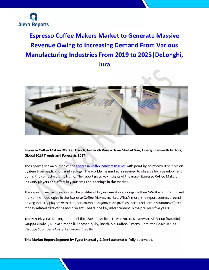 espresso coffee makers market to generate massive