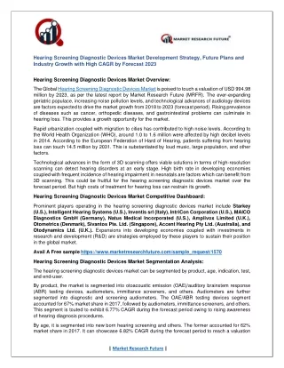 hearing screening diagnostic devices market