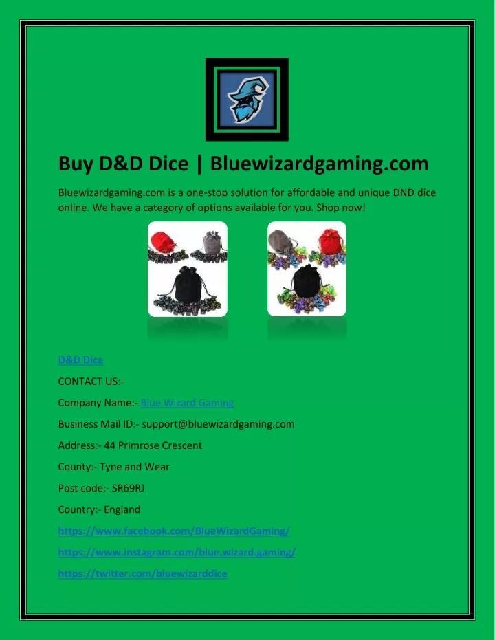 buy d d dice bluewizardgaming com