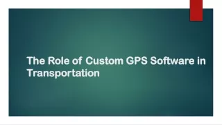 The Role of Custom Fleet GPS Software in Transportation
