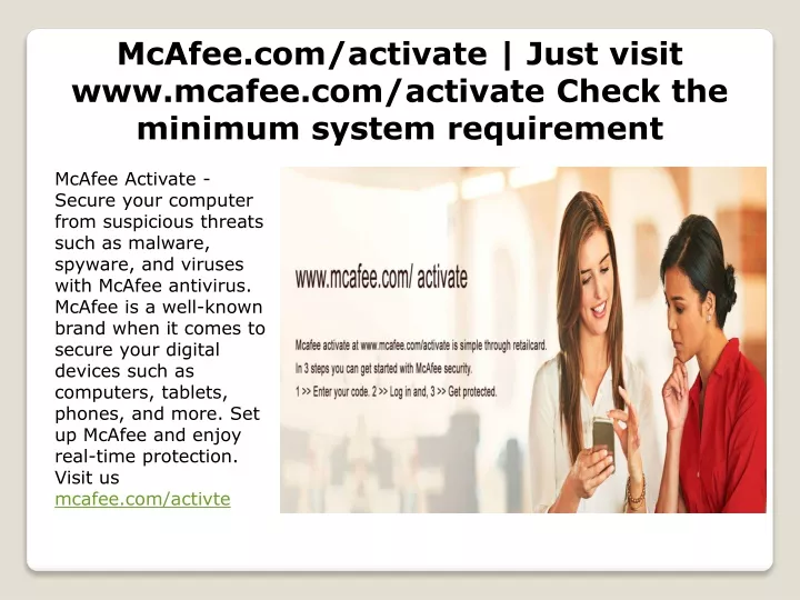 mcafee com activate just visit www mcafee