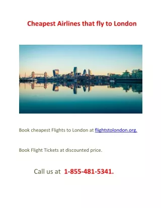 Cheap direct flights to London