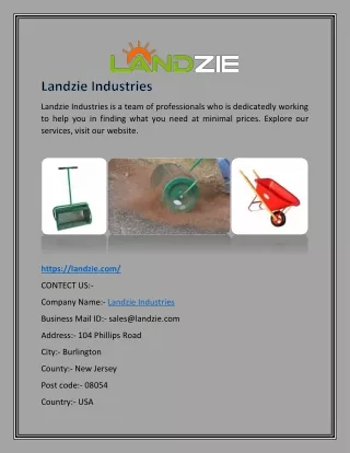 Landzie Industries | Landzie.com
