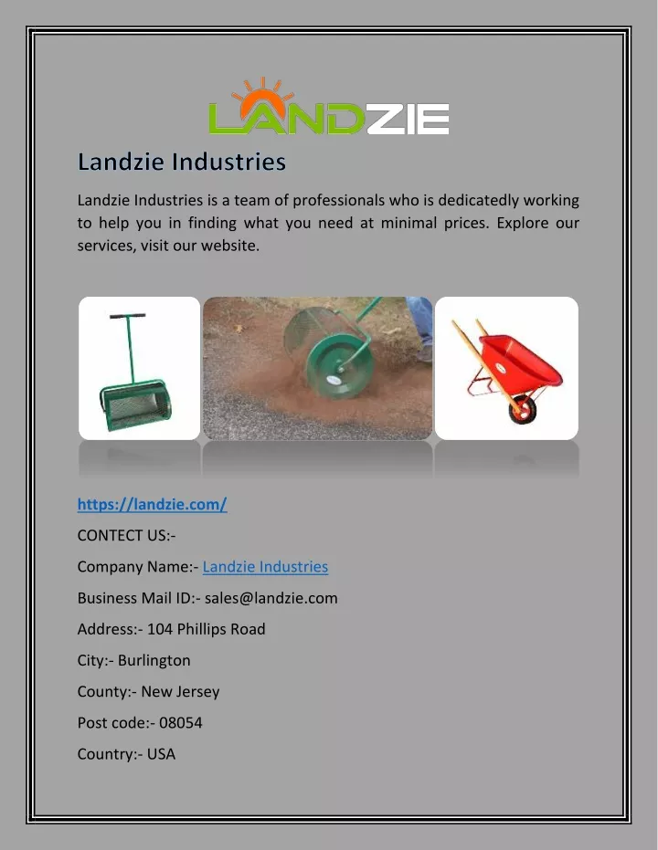 landzie industries is a team of professionals