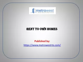 Rent to Own Homes