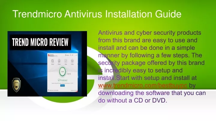 trendmicro antivirus installation guide