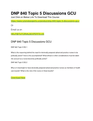 dnp 840 topic 5 discussions gcu just click