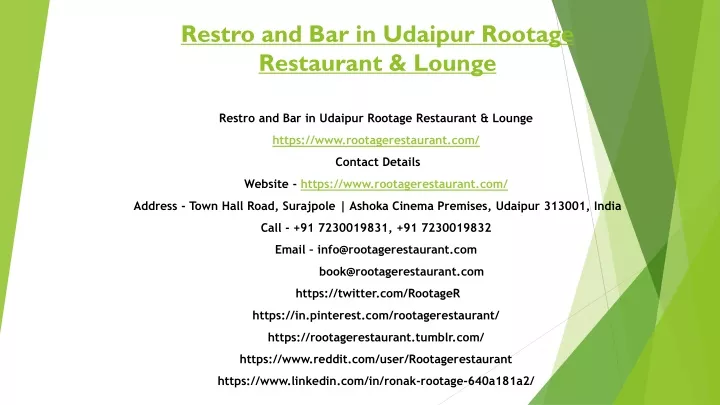restro and bar in udaipur rootage restaurant lounge