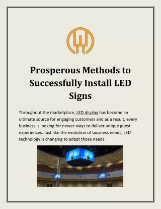 prosperous methods to successfully install