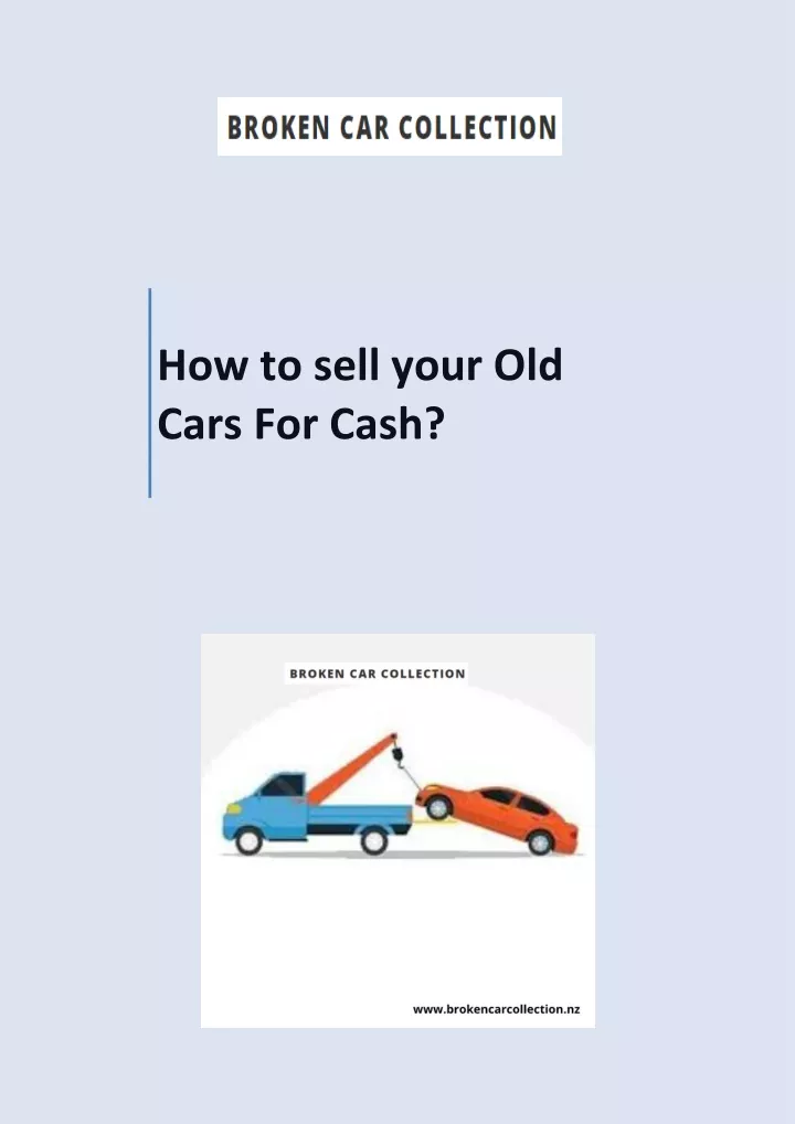 how to sell your old cars for cash