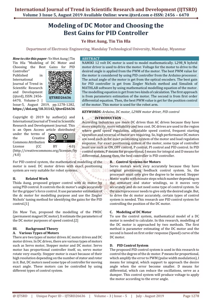 international journal of trend in scientific