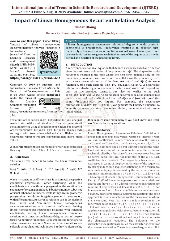 international journal of trend in scientific