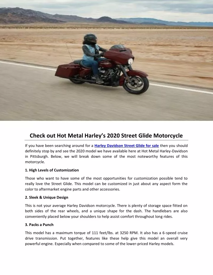 check out hot metal harley s 2020 street glide