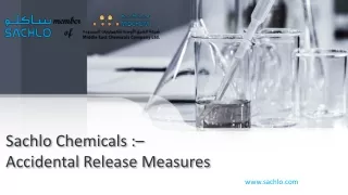 Sachlo chemicals accidental release measures