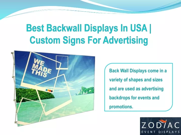 best backwall displays in usa custom signs for advertising