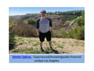 Dimitri Zafirov | Talented Financial Analyst in LOS Angeles