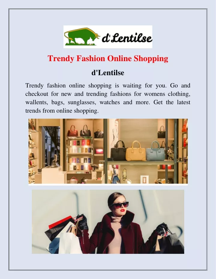 trendy fashion online shopping d lentilse