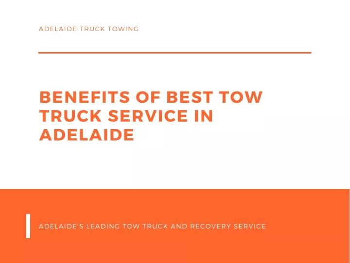 adelaide truck towing