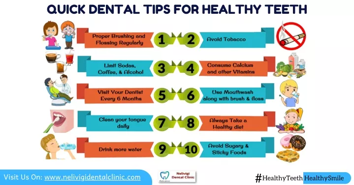 quick dental tips for healthy teeth