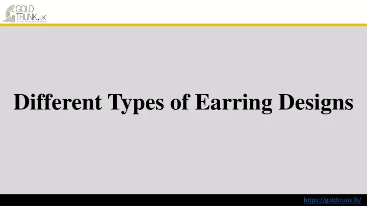 different types of earring designs