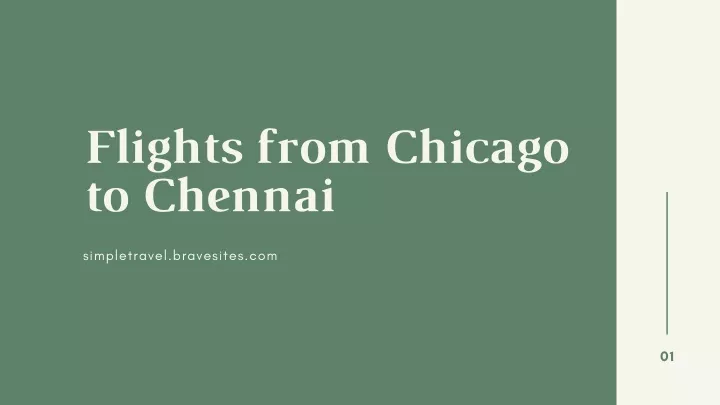 flights from chicago to chennai