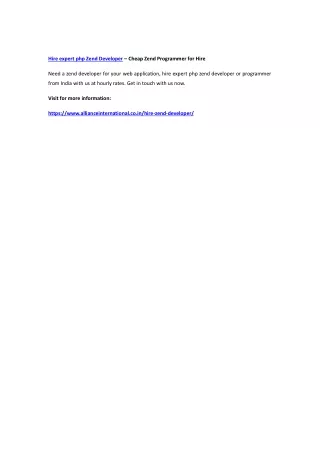 hire expert php zend developer cheap zend