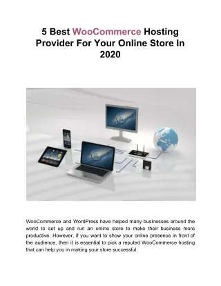 5 best woocommerce hosting provider for your