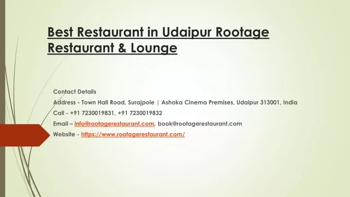 best restaurant in udaipur rootage restaurant lounge