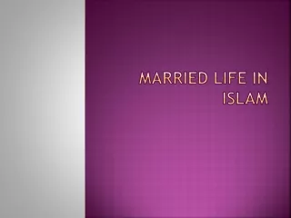married life in islam