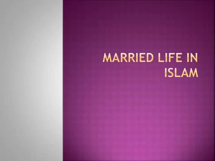 married life in islam