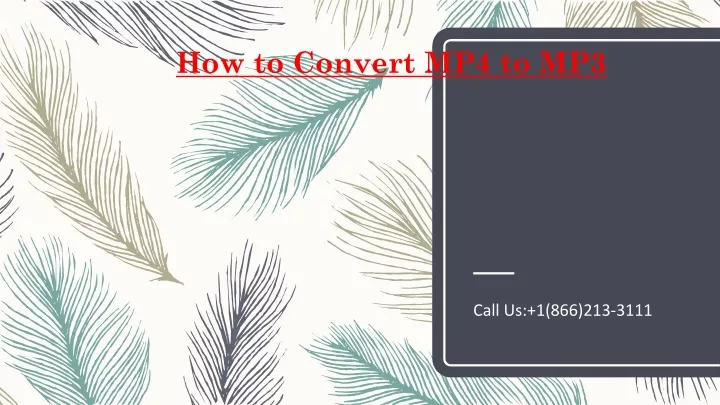 how to convert mp4 to mp3