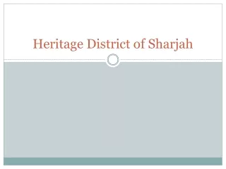 heritage district of sharjah