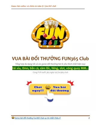 Game bài online và chiêu trò tâm lý | fun365 club