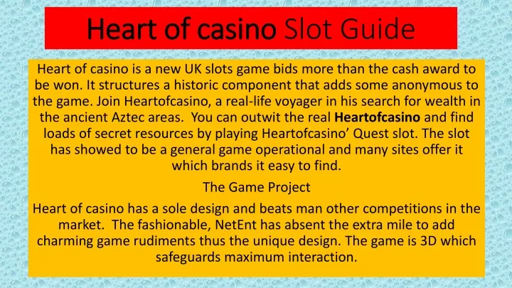 heart of casino slot guide