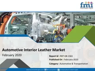 Automotive Interior Leather Market: Insights into the Competitive Scenario of the Market