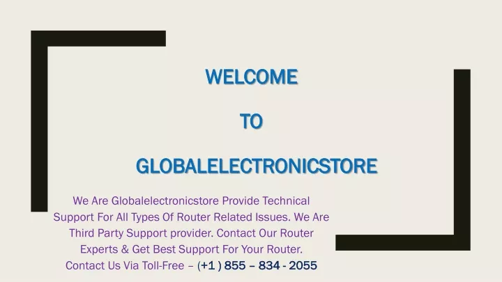 welcome to globalelectronicstore