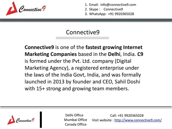 email info@connective9 com skype connective9