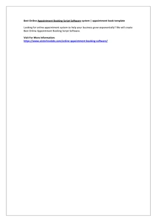 best online appointment booking script software
