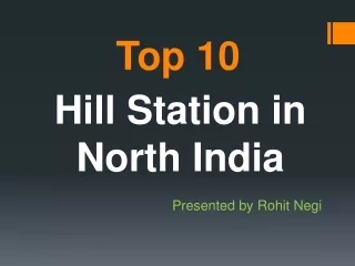 Top 10 Hill Station in North India