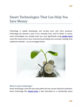 Smart Technologies That Can Help You Save Money