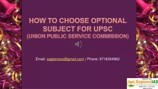 how to choose optional subject for upsc union public service commission