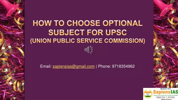 how to choose optional subject for upsc union public service commission