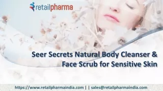 Seer Secrets Natural Body Cleanser & Face Scrub for Sensitive Skin