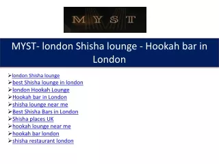 myst london shisha lounge hookah bar in london